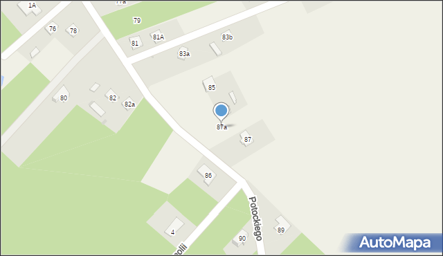 Budy-Grzybek, Potockiego, 87a, mapa Budy-Grzybek