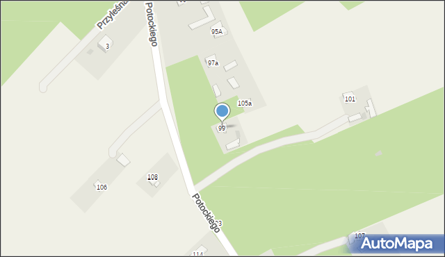 Budy-Grzybek, Potockiego, 99, mapa Budy-Grzybek