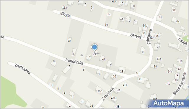 Bujaków, Podgórska, 4A, mapa Bujaków