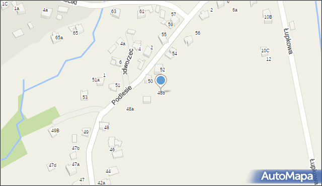 Bujaków, Podlesie, 48b, mapa Bujaków