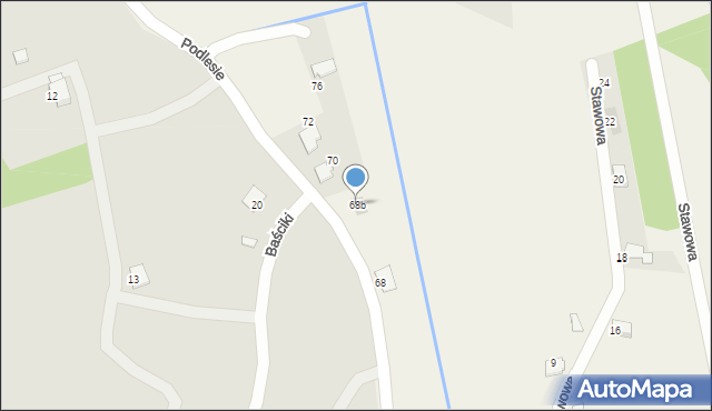 Bujaków, Podlesie, 68b, mapa Bujaków