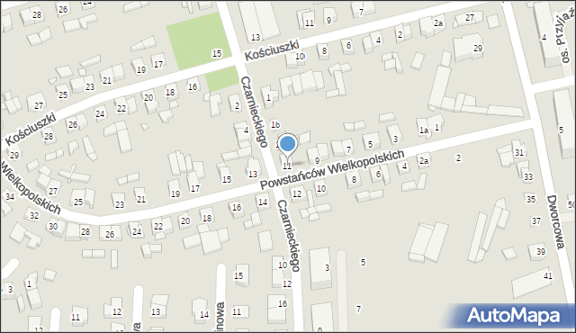 Buk, Powstańców Wielkopolskich, 11, mapa Buk