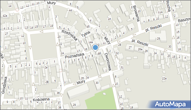 Buk, Poznańska, 9, mapa Buk