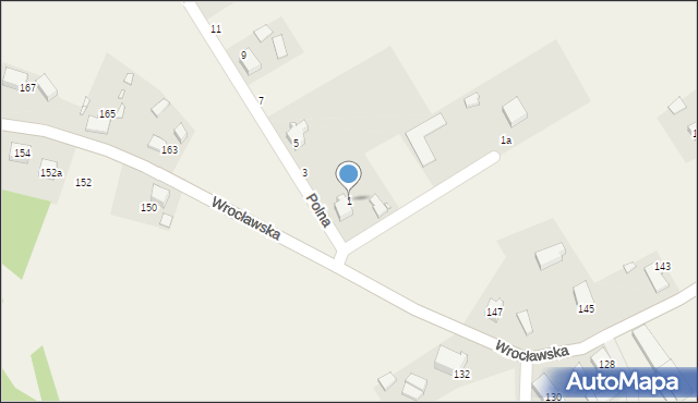 Bukowice, Polna, 1, mapa Bukowice