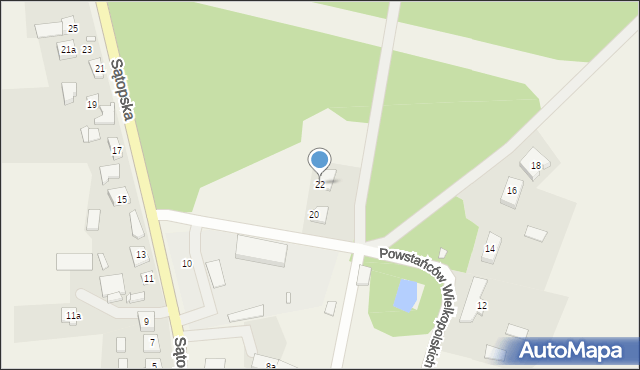 Bukowiec, Powstańców Wielkopolskich, 22, mapa Bukowiec