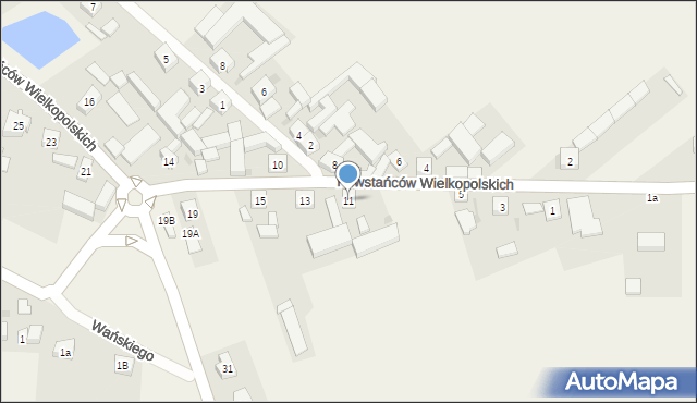 Bukówiec Górny, Powstańców Wielkopolskich, 11, mapa Bukówiec Górny