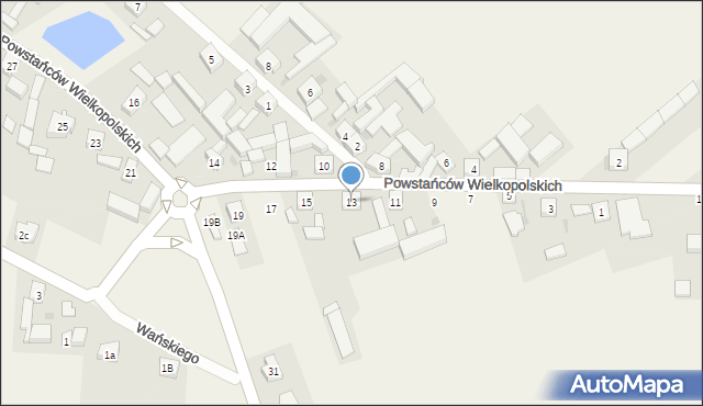 Bukówiec Górny, Powstańców Wielkopolskich, 13, mapa Bukówiec Górny