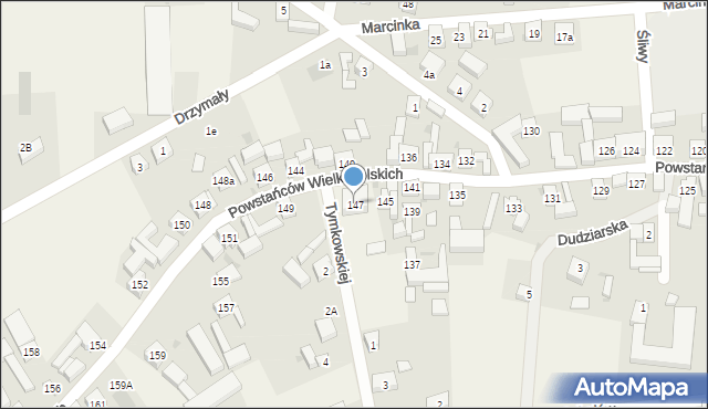 Bukówiec Górny, Powstańców Wielkopolskich, 147, mapa Bukówiec Górny