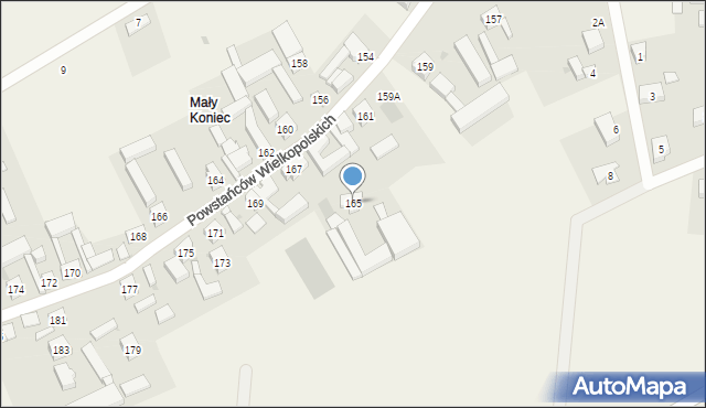 Bukówiec Górny, Powstańców Wielkopolskich, 165, mapa Bukówiec Górny