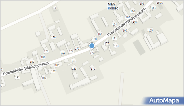 Bukówiec Górny, Powstańców Wielkopolskich, 177, mapa Bukówiec Górny