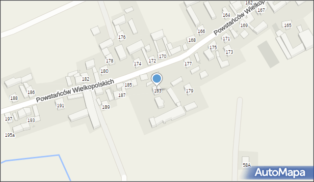 Bukówiec Górny, Powstańców Wielkopolskich, 183, mapa Bukówiec Górny