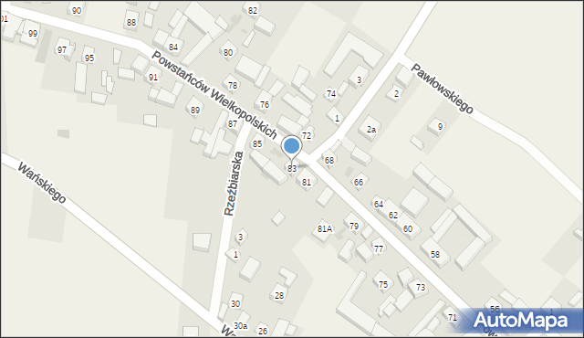 Bukówiec Górny, Powstańców Wielkopolskich, 83, mapa Bukówiec Górny