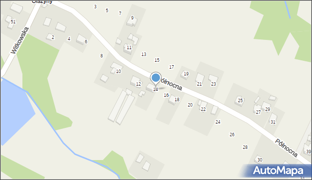 Bulowice, Północna, 14, mapa Bulowice