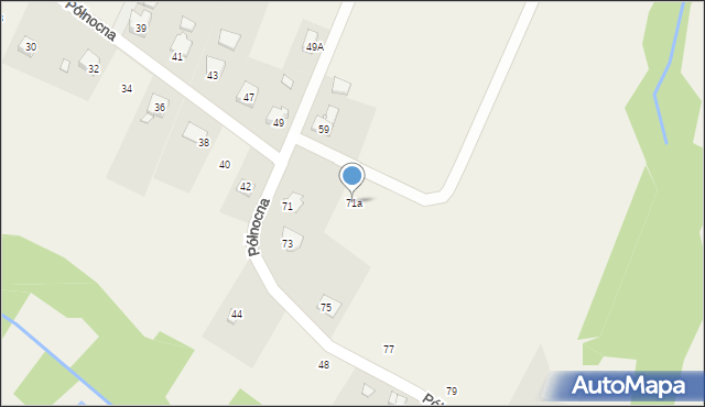 Bulowice, Północna, 71a, mapa Bulowice