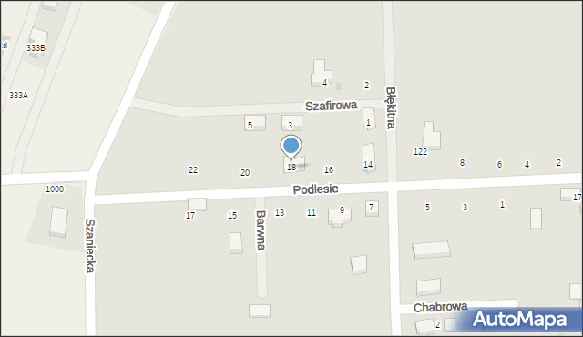 Busko-Zdrój, Podlesie, 18, mapa Busko-Zdrój