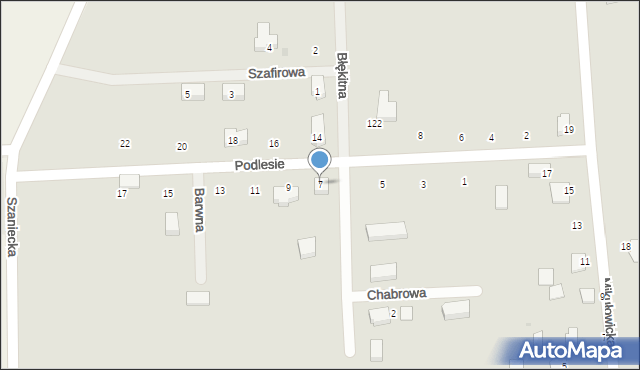 Busko-Zdrój, Podlesie, 7, mapa Busko-Zdrój