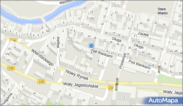Bydgoszcz, Pod Blankami, 6, mapa Bydgoszczy