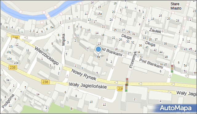 Bydgoszcz, Pod Blankami, 6a, mapa Bydgoszczy
