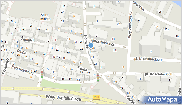 Bydgoszcz, Podwale, 11, mapa Bydgoszczy