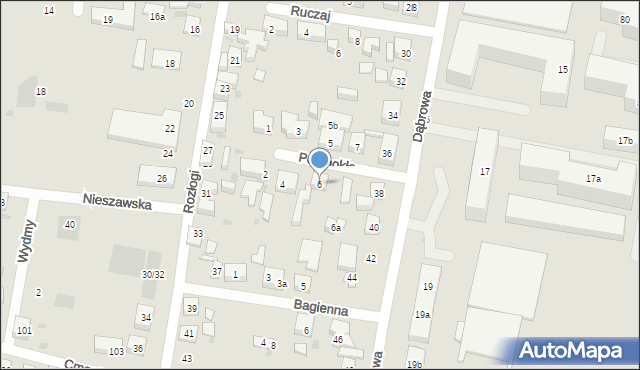 Bydgoszcz, Podmokła, 6, mapa Bydgoszczy