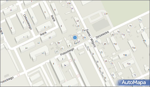 Bydgoszcz, Potockiego Bronisława, 6a, mapa Bydgoszczy