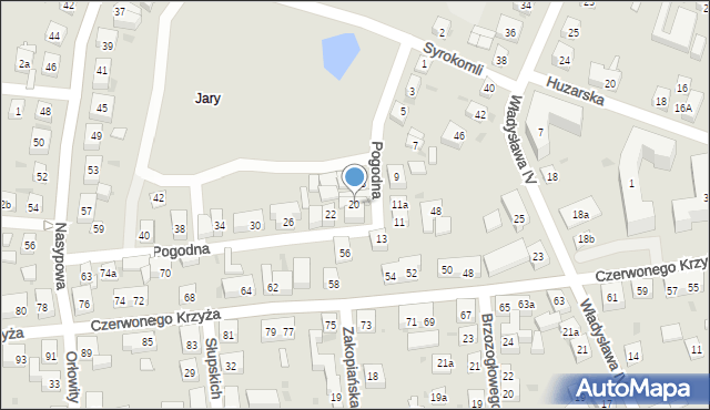 Bydgoszcz, Pogodna, 20, mapa Bydgoszczy