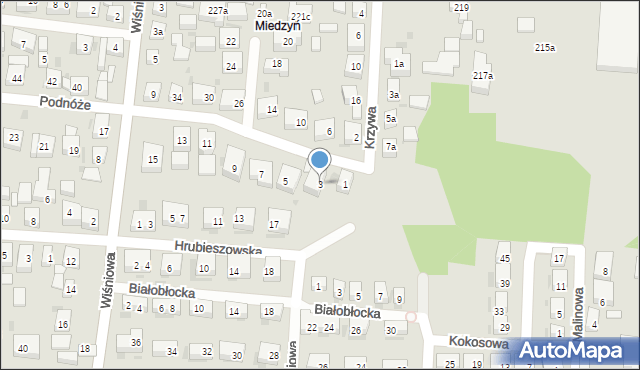 Bydgoszcz, Podnóże, 3, mapa Bydgoszczy