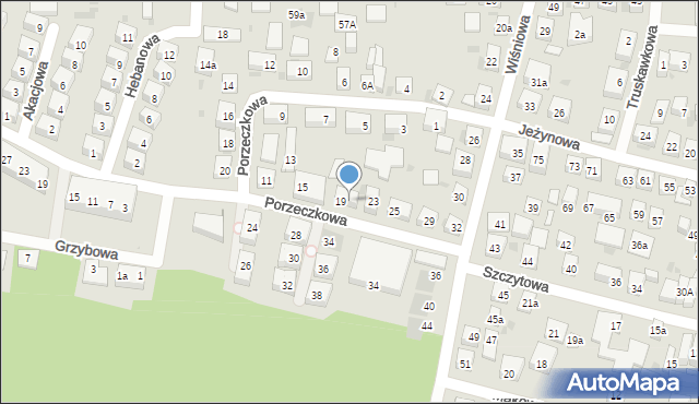 Bydgoszcz, Porzeczkowa, 21, mapa Bydgoszczy