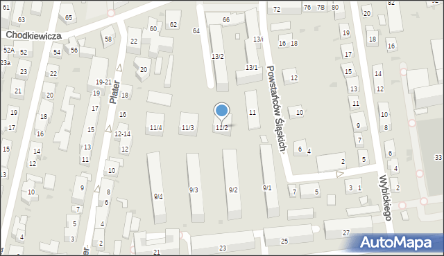 Bydgoszcz, Powstańców Śląskich, 11/2, mapa Bydgoszczy