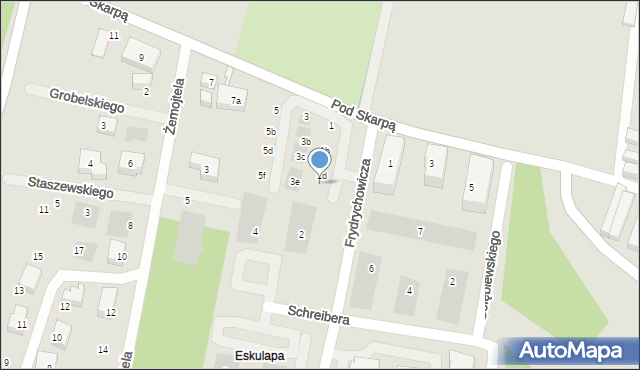 Bydgoszcz, Pod Skarpą, 1e, mapa Bydgoszczy