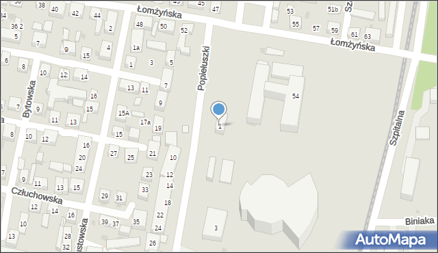 Bydgoszcz, Popiełuszki Jerzego, bł. ks., 1, mapa Bydgoszczy