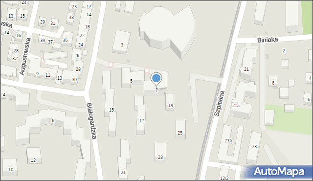 Bydgoszcz, Popiełuszki Jerzego, bł. ks., 7, mapa Bydgoszczy