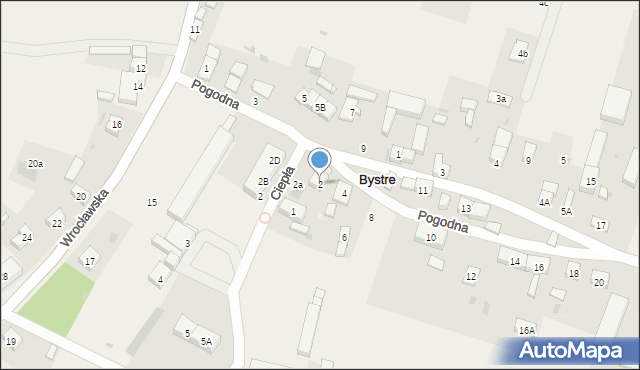 Bystre, Pogodna, 2, mapa Bystre