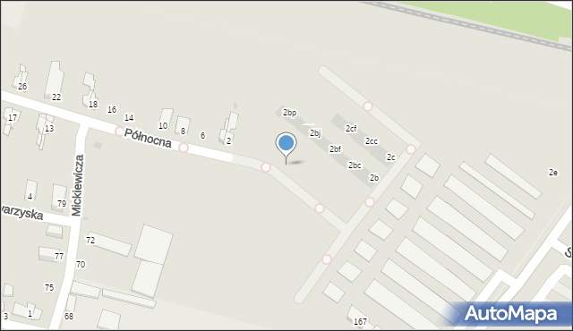 Bytom, Północna, 2ad, mapa Bytomia