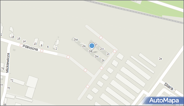 Bytom, Północna, 2be, mapa Bytomia