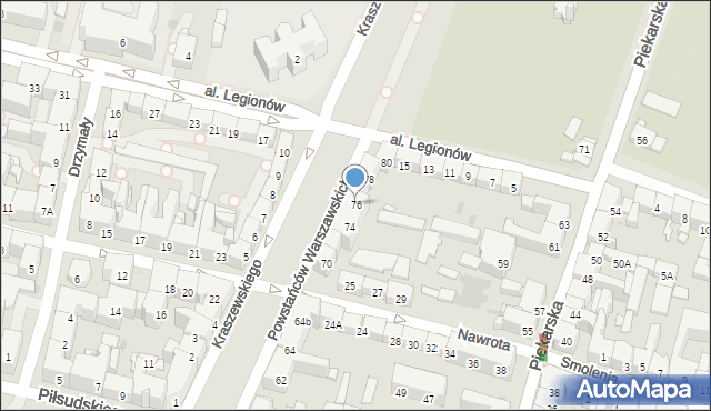 Bytom, Powstańców Warszawskich, 76, mapa Bytomia