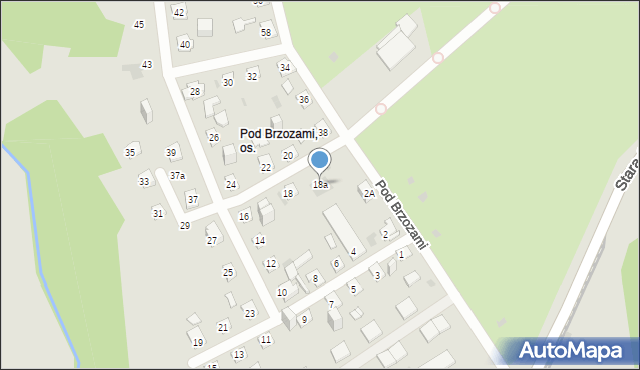 Bytom, Pod Brzozami, 18a, mapa Bytomia