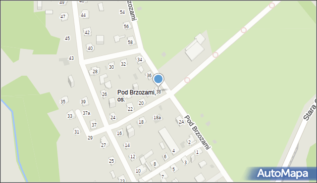 Bytom, Pod Brzozami, 38, mapa Bytomia