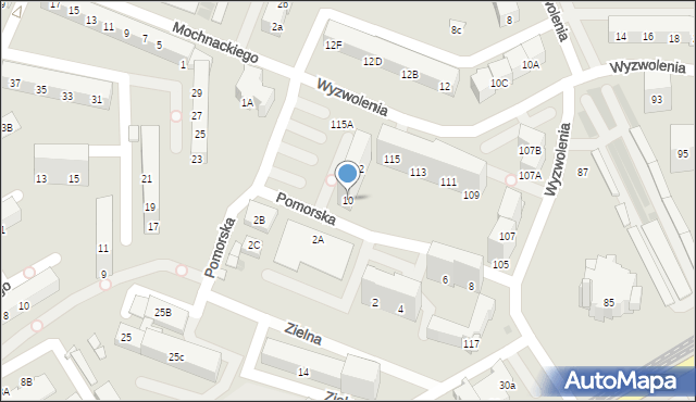 Bytom, Pomorska, 10, mapa Bytomia