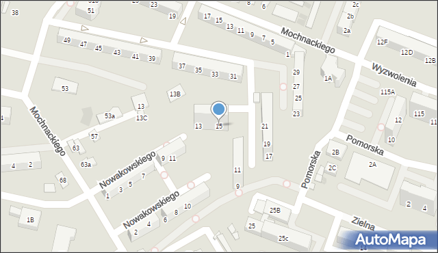 Bytom, Pomorska, 15, mapa Bytomia