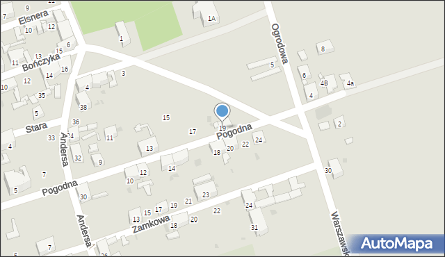 Bytom, Pogodna, 19, mapa Bytomia
