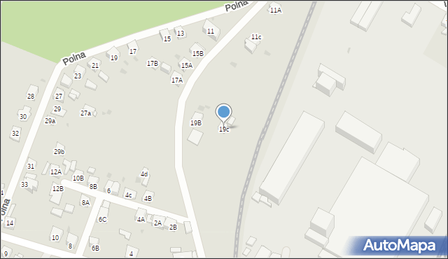 Bytom, Polna, 19c, mapa Bytomia