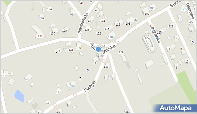 Bytom, Pochyła, 1, mapa Bytomia