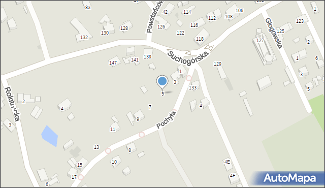 Bytom, Pochyła, 5, mapa Bytomia