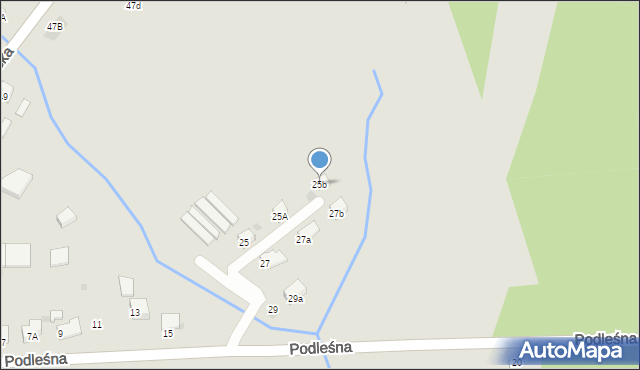 Bytom, Podleśna, 25b, mapa Bytomia