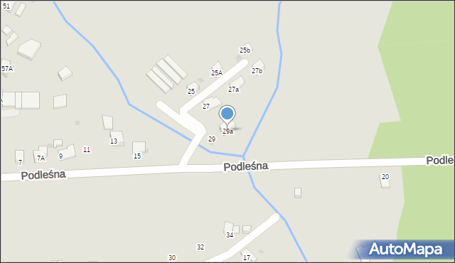 Bytom, Podleśna, 29a, mapa Bytomia