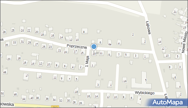 Bytom Odrzański, Poprzeczna, 13, mapa Bytom Odrzański