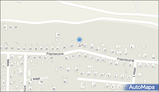 Bytom Odrzański, Poprzeczna, 24, mapa Bytom Odrzański