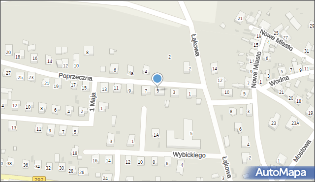Bytom Odrzański, Poprzeczna, 5, mapa Bytom Odrzański