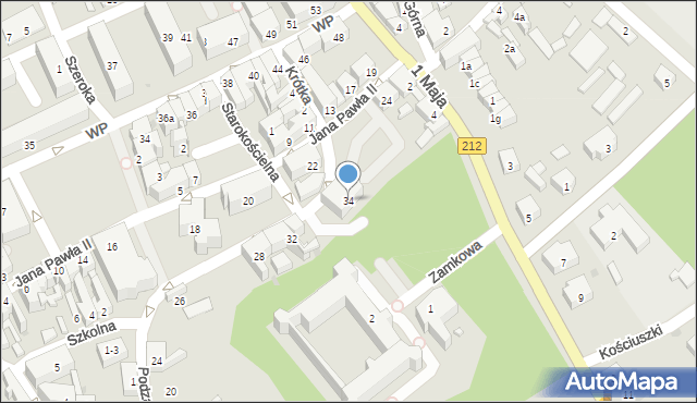 Bytów, Podzamcze, 34, mapa Bytów